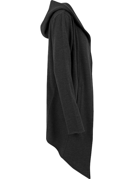 Мъжка Жилетка Fleece с Качулка Charcoal