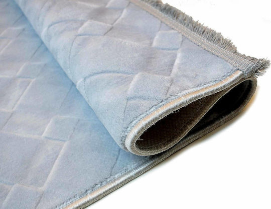 Tzikas Carpets 25170-097 Rug Rectangular with Fringes Deluxe Light Blue
