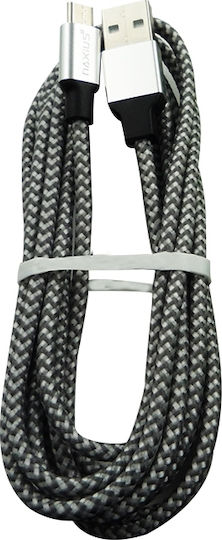 Naxius cbmnx-12 2m Braided USB 2.0 to micro USB Cable Gray