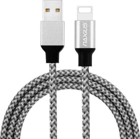 Naxius CBL-11 Braided USB-A to Lightning Cable Gray 1m (CBL-11)