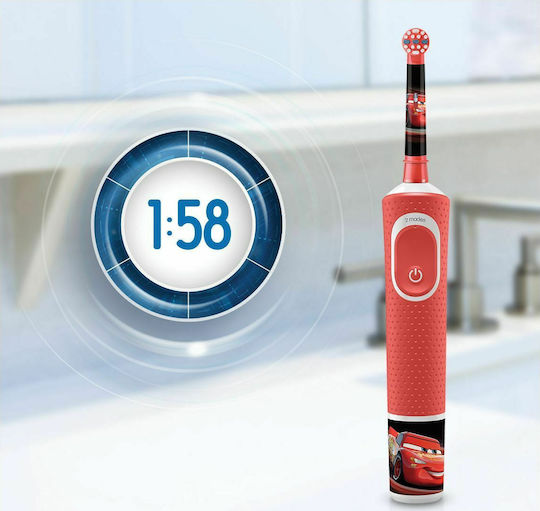 Oral-B Vitality Elektrische Kinderzahnbürste mit Stoppuhr für 3+ Jahre Cars Rote