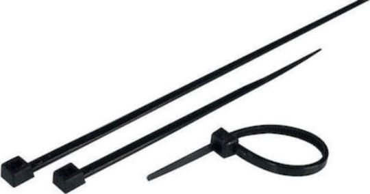 Benman Δεματικά Καλωδίων Πλαστικά 200mmx2.5mm σε Μαύρο χρώμα (100τμχ) (70784)