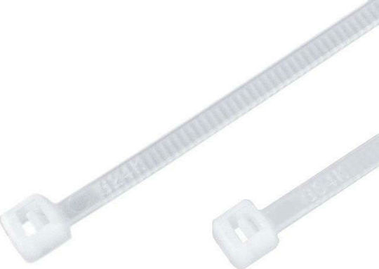 Benman Cable Ties Plastic 200mmx3.6mm in White Colour 100pcs 70947