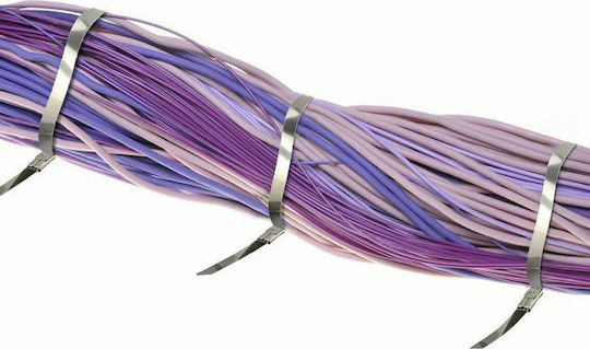 V-TAC Legături Cablu Metalice 300mmx4.6mm În Culoare Argintie 100 Buc