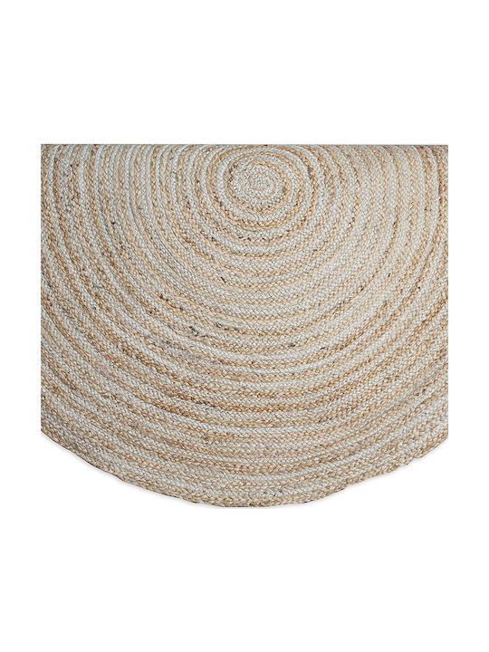 Zaros Rug Round Summer from Jute Beige