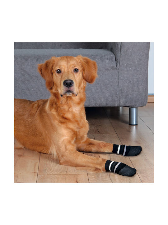 Trixie Socks Dog Socks for Dogs XL Black in Black Color