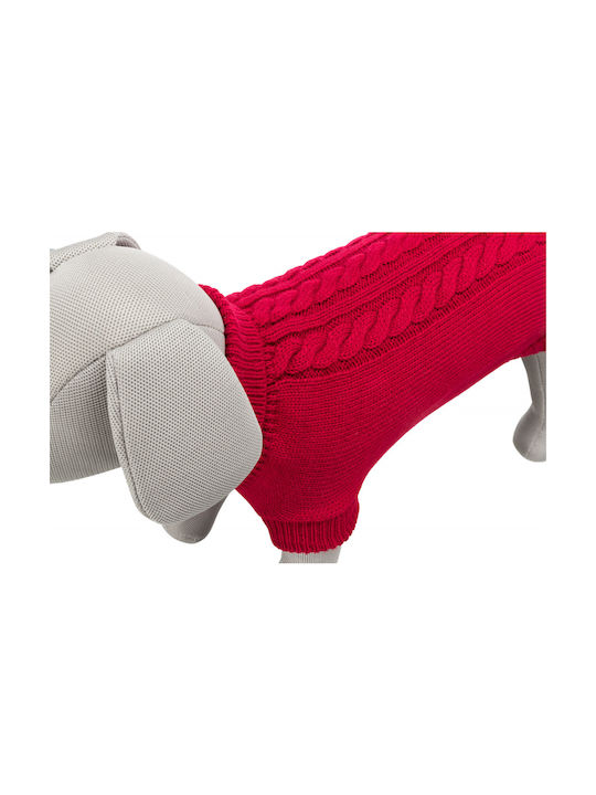 Trixie Kenton Knitted Sweater Dog Sweater Small Red in Red color 40cm.
