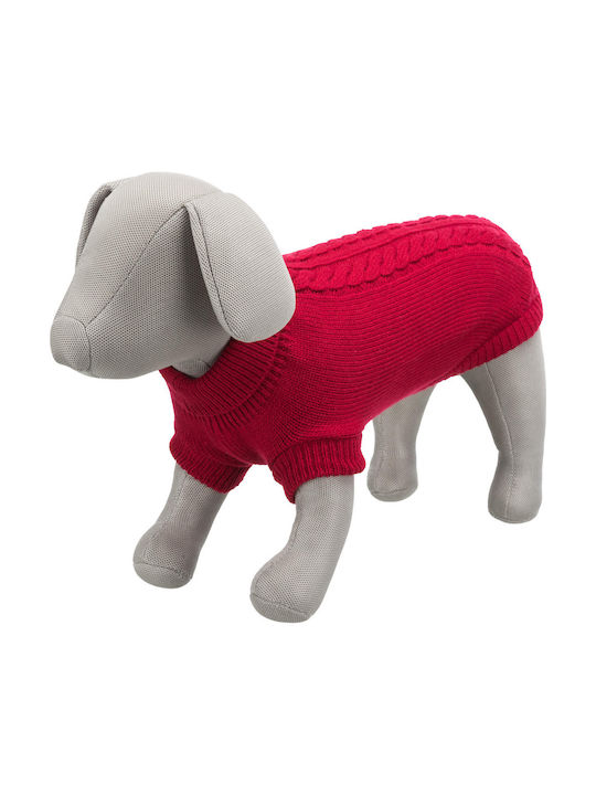 Trixie Kenton Knitted Sweater Dog Sweater Small Red in Red color 40cm.