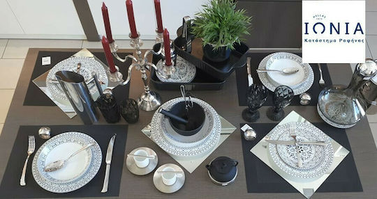 Cryspo Trio Nostro Black Porcelain Dinnerware Set 25.860.40 20pcs