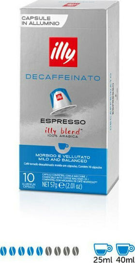 Illy Capsules Espresso Decaffeinato Decaffeine Compatible with Machine Nespresso 10caps,tobolek