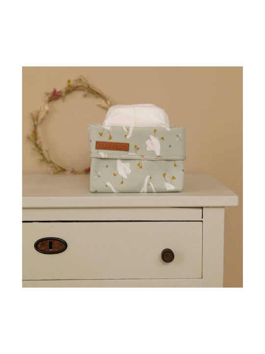 Little Dutch Little Goose Square Nursery Storage Basket Gray