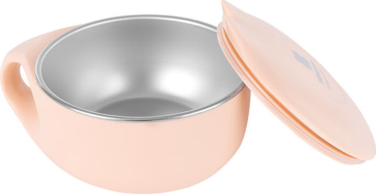 Kikka Boo Baby Food Bowl Stainless Steel Food Bowl 200ml Metallic Pink