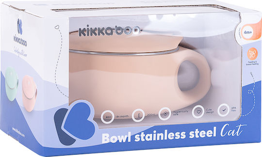Kikka Boo Baby Food Bowl Stainless Steel Food Bowl 200ml Metallic Pink