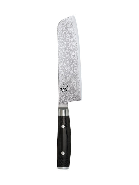 Yaxell Ran Nakiri Knife of Damascus Steel 18cm 36004