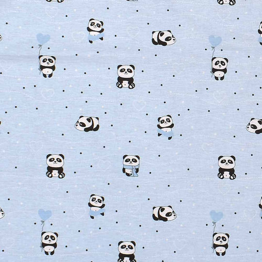 Dimcol Panda Kids Cotton Pillowcase 50x70cm 110 Sky Blue