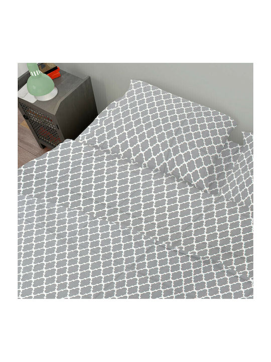 Dimcol Windows Παιδική Μαξιλαροθήκη από 100% Βαμβάκι 50x70εκ. 135 Grey