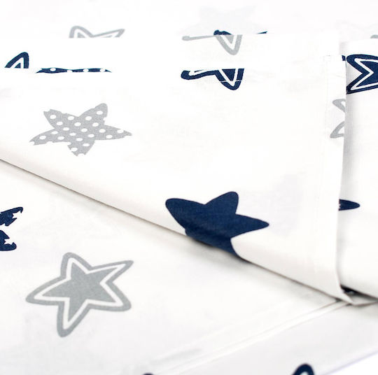 Dimcol Star Baby Cotton Pillowcase Blue 35x45cm