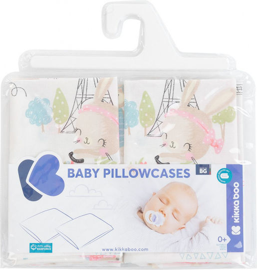 Kikka Boo Day in Paris Baby Cotton Pillowcases Set White 35x45cm