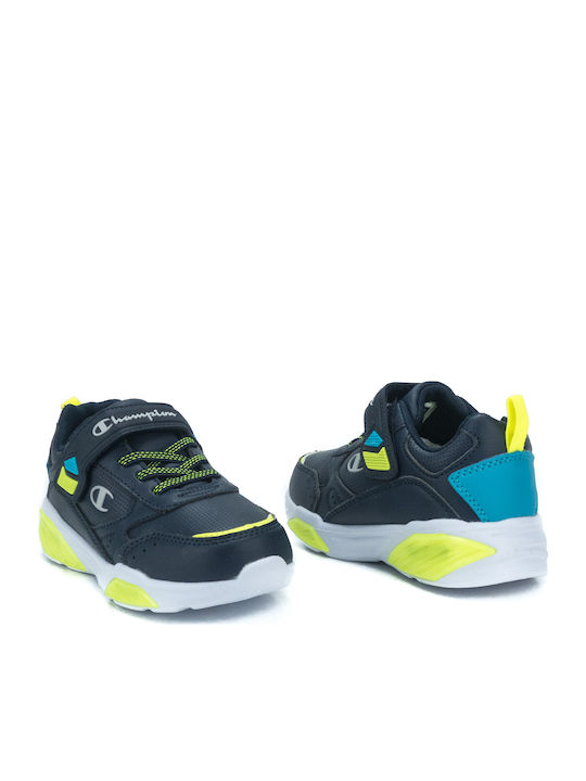 Wave Παιδικά Sneakers με Σκρατς & Φωτάκια Navy Μπλε