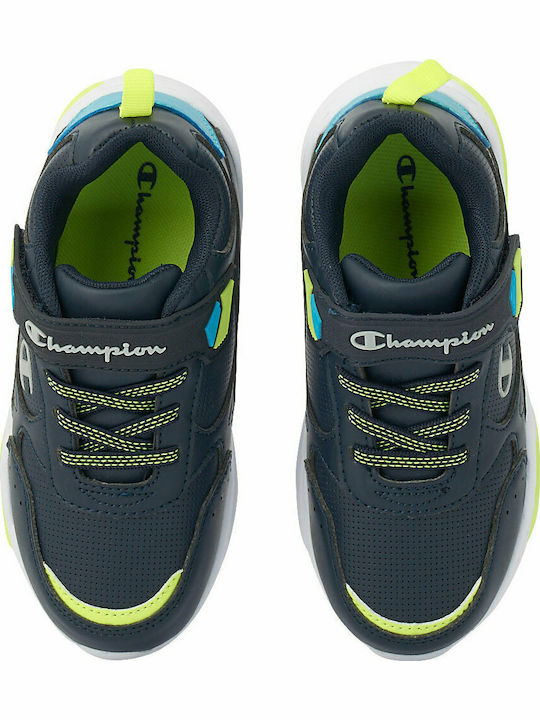 Wave Παιδικά Sneakers με Σκρατς & Φωτάκια Navy Μπλε