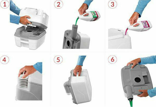 Thetford Chemical Toilet Porta Potti Qube 165 Ivory 21lt