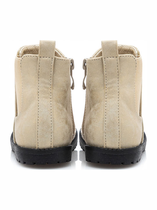 Anatomical Kids Boots with Zipper Gold