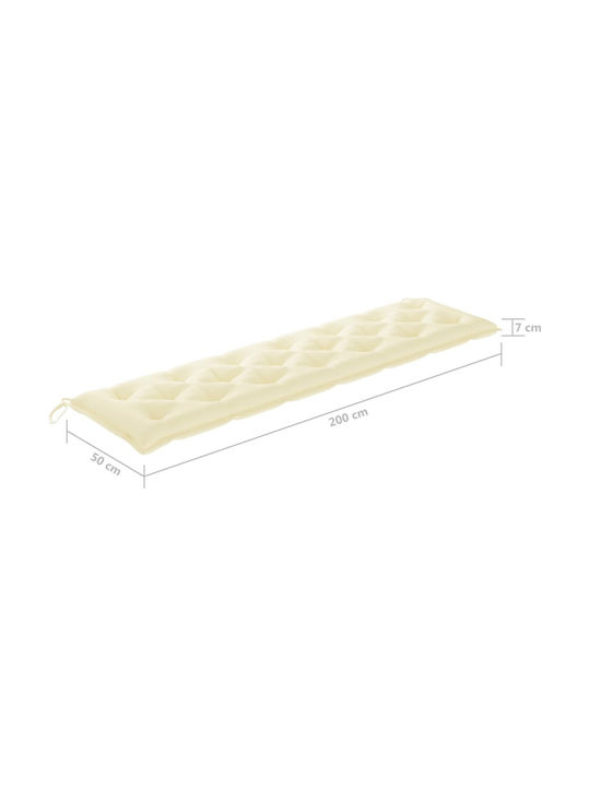 vidaXL Garden Swing Cushion with Backrest White 200x50cm
