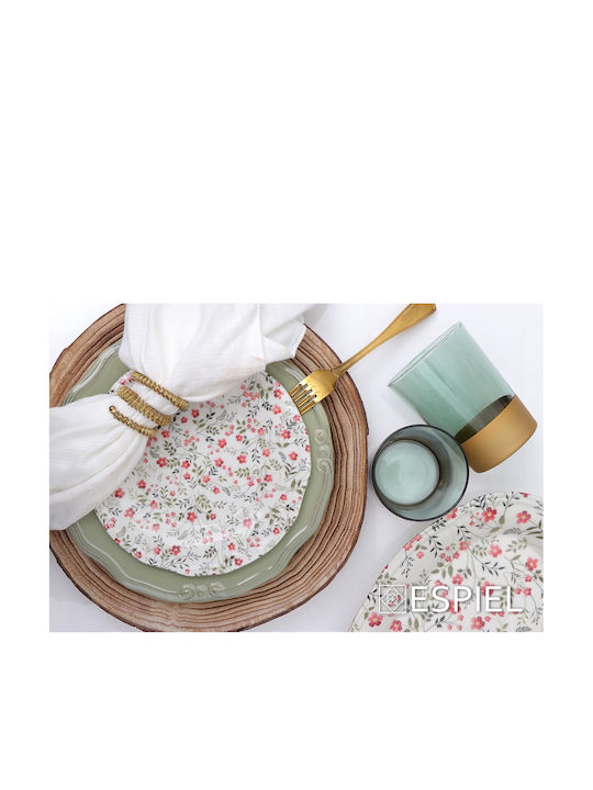 Espiel Tiffany Plate Soup Ceramic Physical with Diameter 24cm RSL102K6