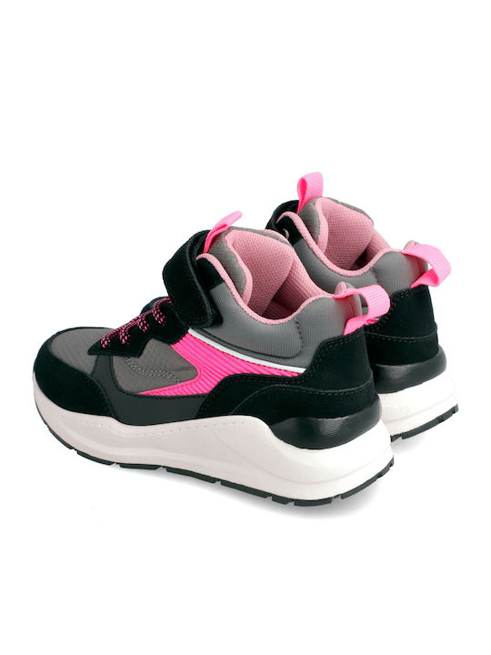 Παιδικά Sneakers High Ανατομικά με Σκρατς Γκρι
