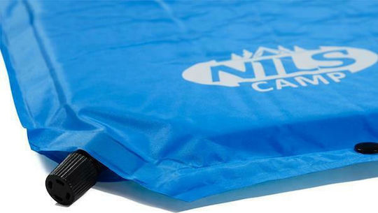 Nils Self-Inflating Single Camping Sleeping Mat 186x65cm Thickness 2.5cm in Blue color