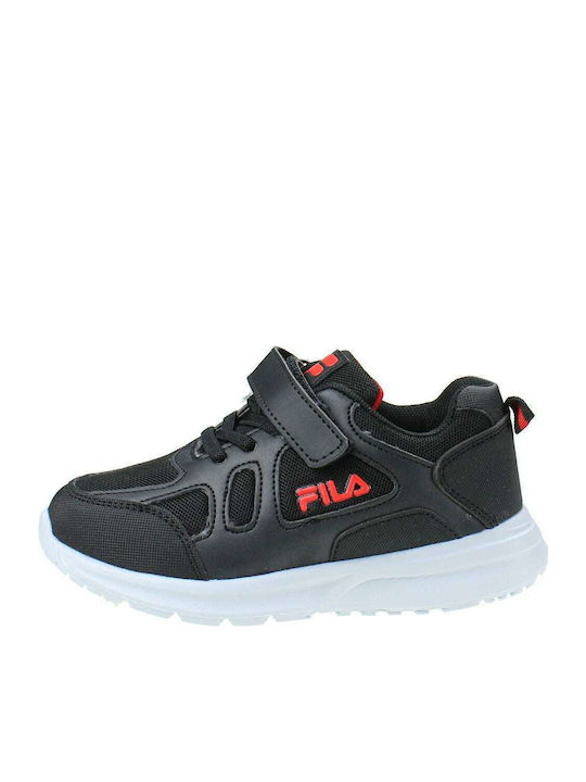 Comfort Strong 2 Παιδικά Sneakers με Σκρατς Μαύρα