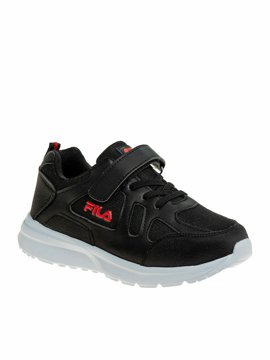 Comfort Strong 2 Παιδικά Sneakers με Σκρατς Μαύρα