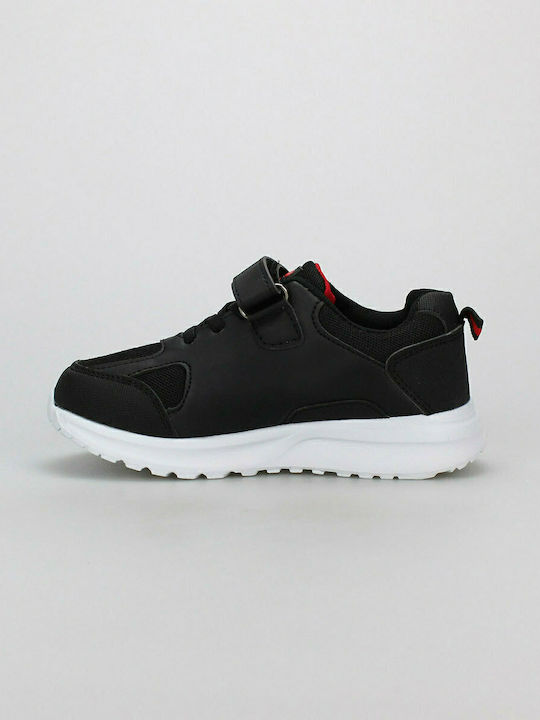 Comfort Strong 2 Παιδικά Sneakers με Σκρατς Μαύρα