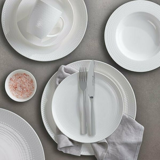 Maxwell & Williams Diamonds Basics Servierschüssel Rund aus Porzellan White mit Durchmesser 10cm