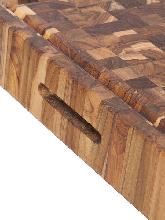 TeakHaus Butcher Block Servierplatte Hölzernes 50.8x35.6x6.4cm 1Stück