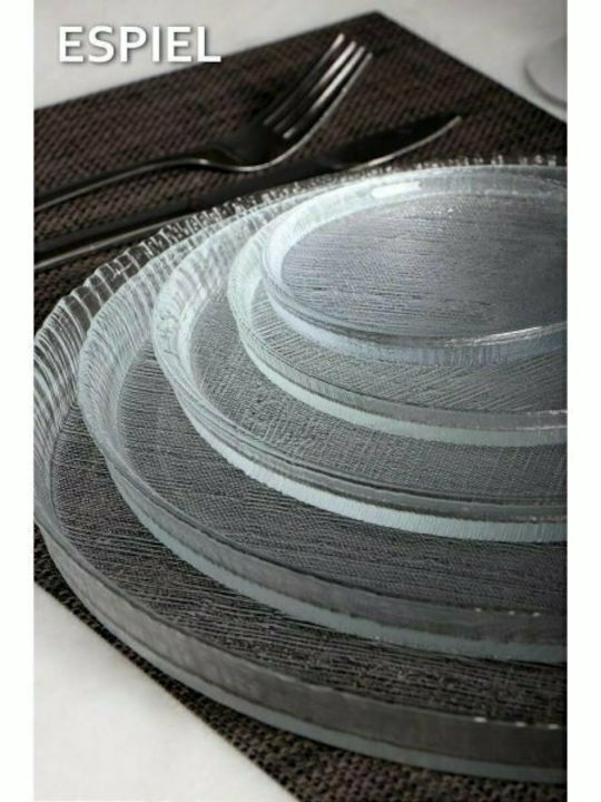Espiel Lutra Serving Platter Transparent with Diameter 33cm
