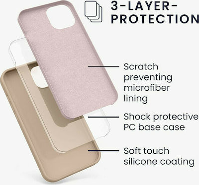 KWmobile Rubberized TPU Silicone Back Cover Mother of Pearl (iPhone 13)