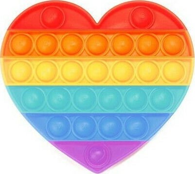 Gama Brands Heart Rainbow Pop It Fidget Silicone Multicolour