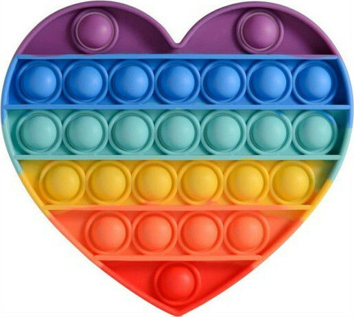 Gama Brands Heart Rainbow Pop It Fidget Silicone Multicolour