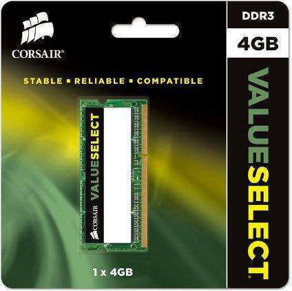 Corsair Value Select DDR3 με Module 1x4GB και Ταχύτητα 1333 για Laptop