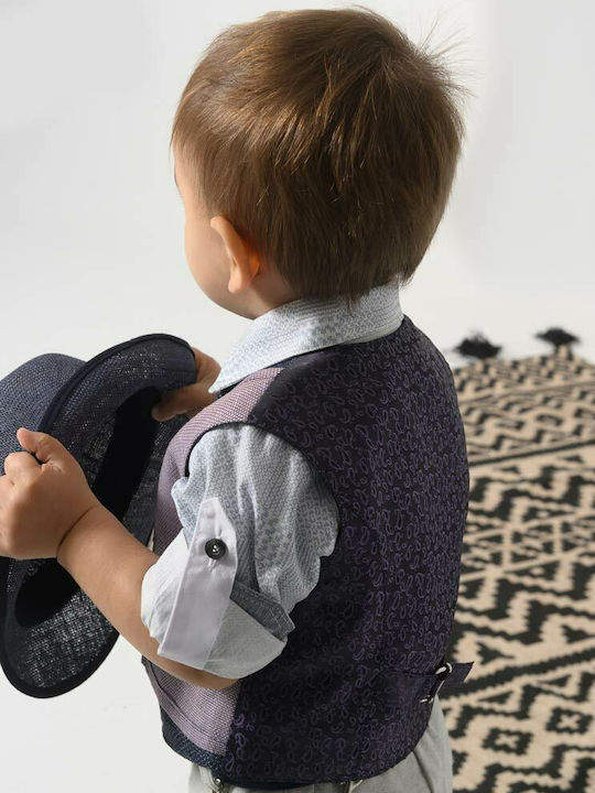 Bonito Baby Βαπτιστικό Κοστούμι Μπλε 5τμχ Bonito Baby Βαπτιστικό Κοστούμι Μπλε 5τμχ
