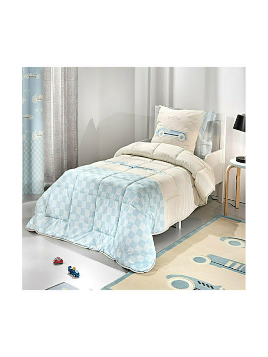 Saint Clair Race Kids Duvet Cover Single Cotton Light Blue 160x220cm