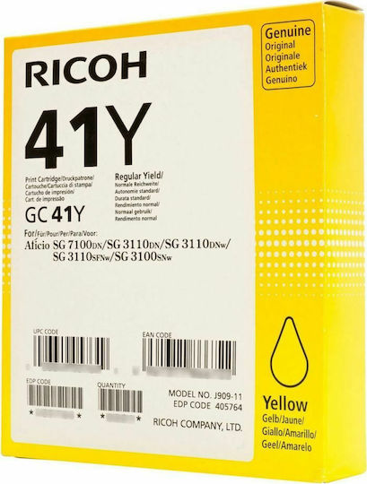 Ricoh GC41Y Original Cerneală Imprimantă InkJet Galben (405764)