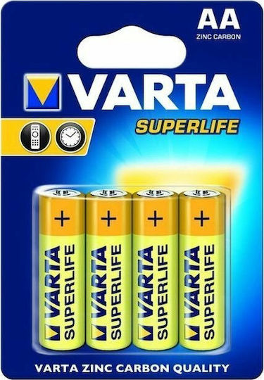 Varta Superlife Цинкови батерии Цинк AA 1.5V 4бр