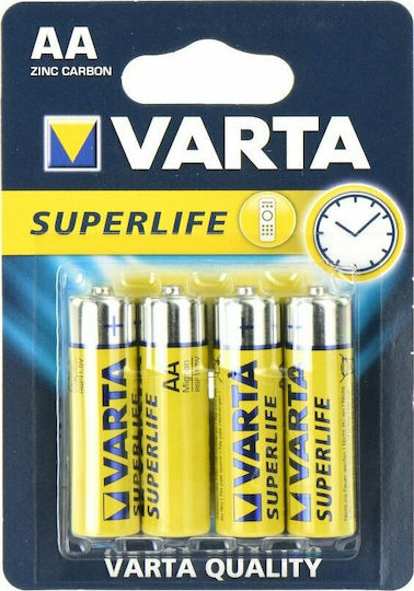 Varta Superlife Цинкови батерии Цинк AA 1.5V 4бр
