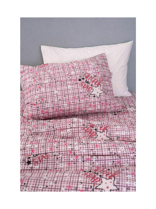 Palamaiki Cluster Set Kids Duvet Cover Single with Pillowcase Cotton Lilac 170x250cm