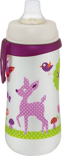 Nip Educational Sippy Cup Plastic Purple for 12m+m+ 330ml 752