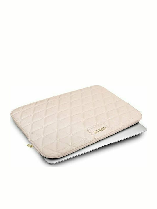 Guess Quilted Tasche Fall für Laptop 13" in Rosa Farbe