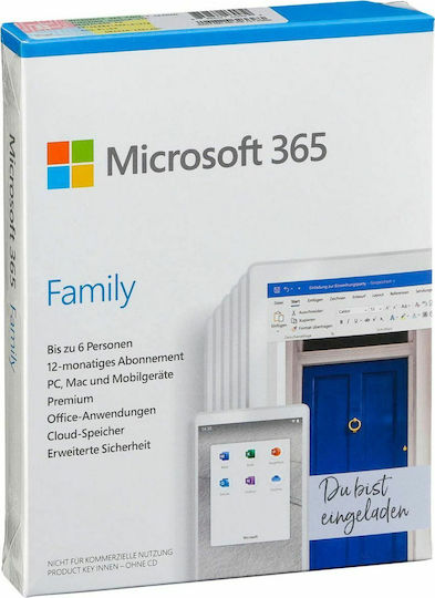 Microsoft 365 Personal Griechisch kompatibel mit Fenster/Mac als Elektronische Lizenz für 6 Benutzer und 1 Jahr Nutzung Medialess 6GQ-01155
