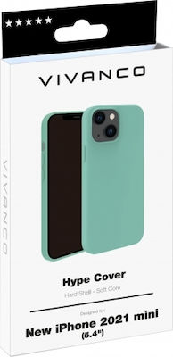 Vivanco Hype Umschlag Rückseite Silikon Mint (iPhone 13 Mini) 62834